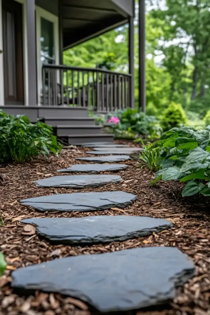 22. Incorporate Natural Hardscapes for Texture and Structure