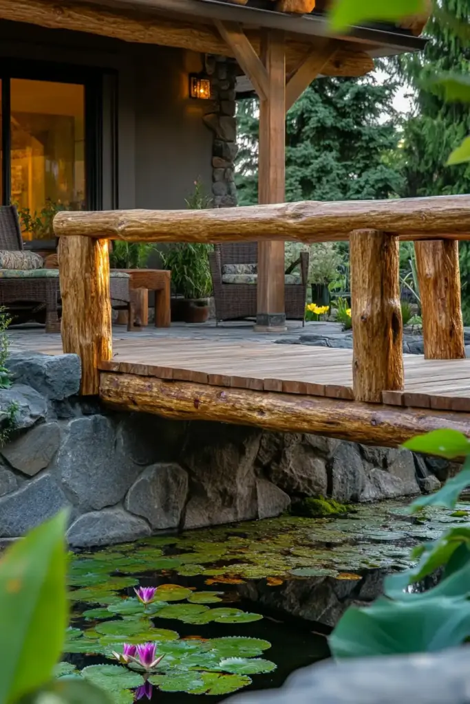 26. Include a Small Bridge for a Touch of Whimsy