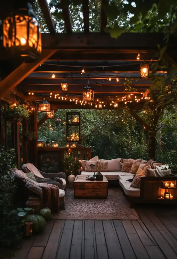 Charming Countryside Pergola Patio Design