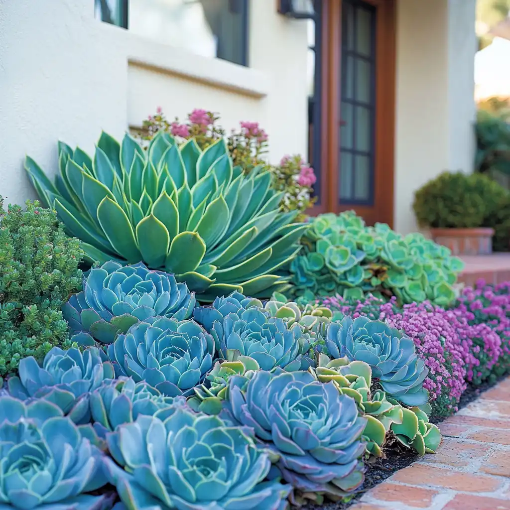 3. Succulent Garden Flower Bed