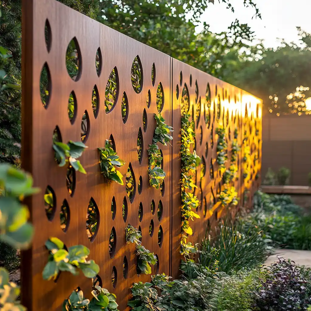 3. Geometric Patterned Wooden Panels