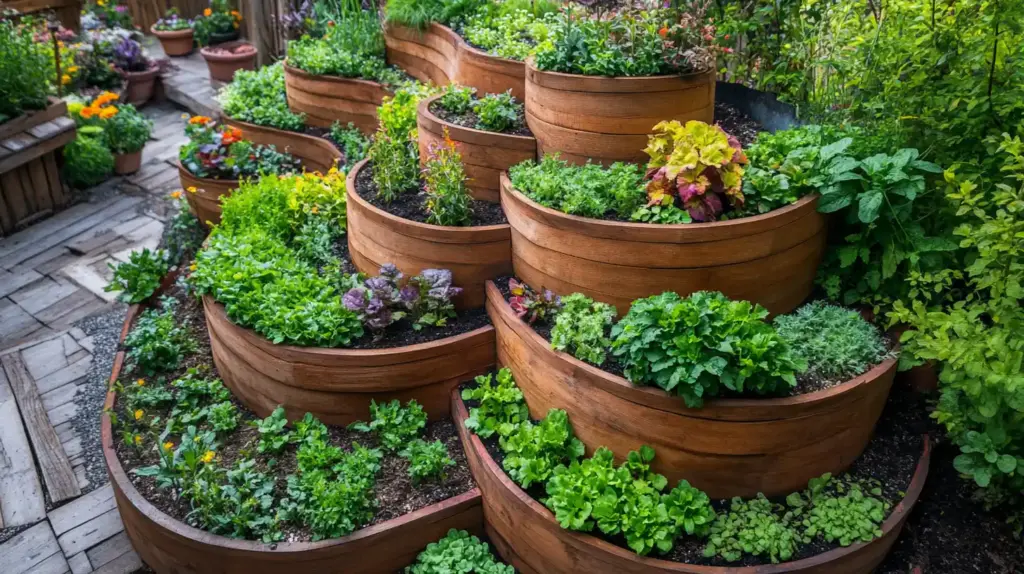 4. Herb Spiral Garden Design