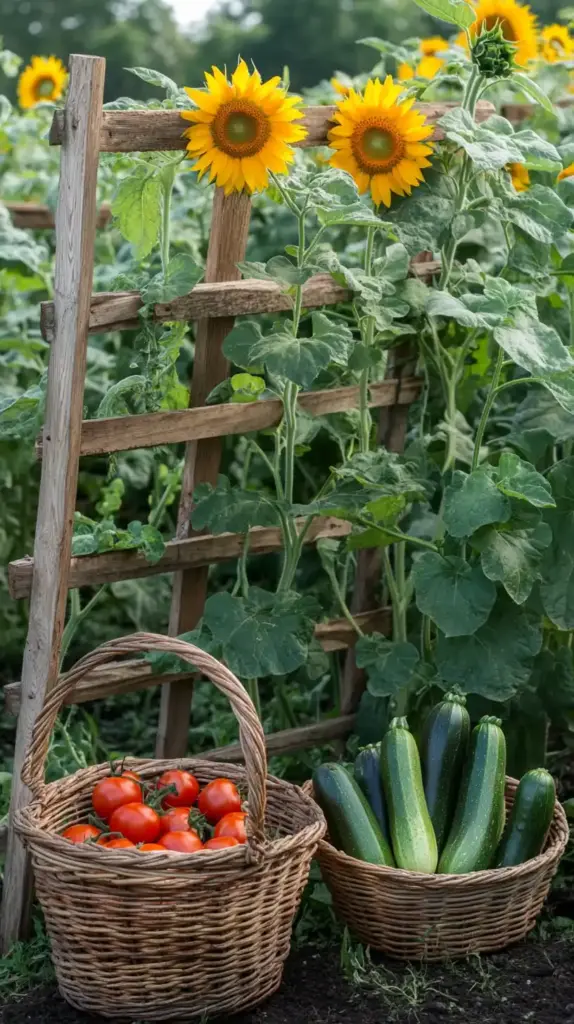4. Rustic Cottage Garden with Vegetables