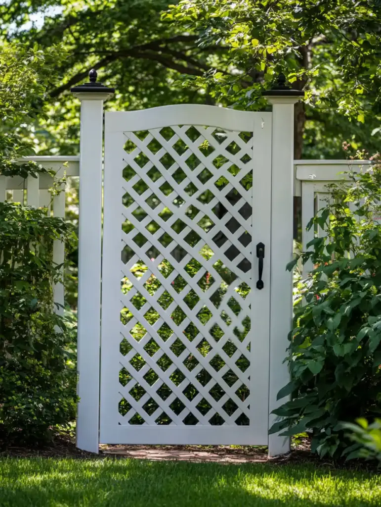 🔗 5. Chain Link Fencing with Privacy Slats