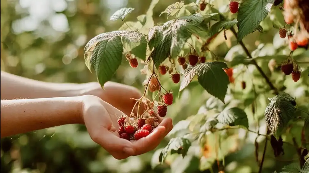 Harvesting Raspberries