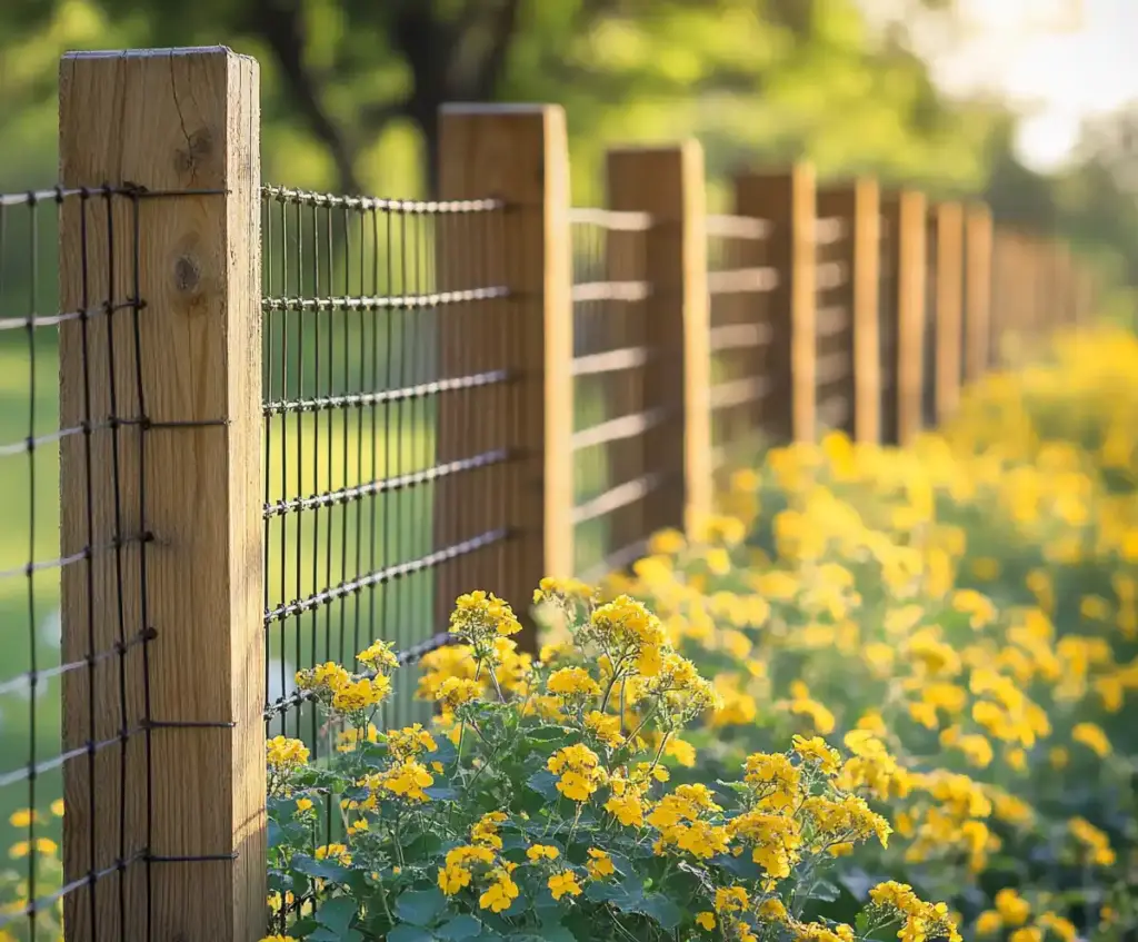 5. Hog Wire Privacy Fence