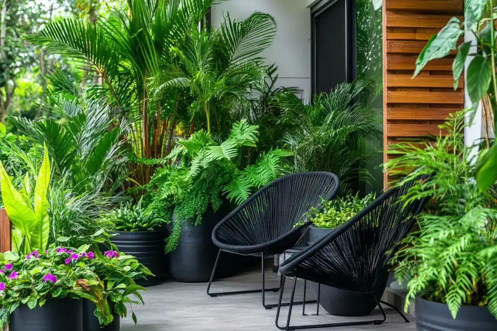 6 Blend Ferns with Croton and Syngonium