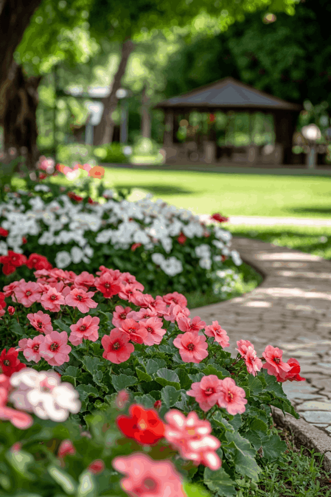 7. Begonias as Ground Cover: A Living Carpet of Color