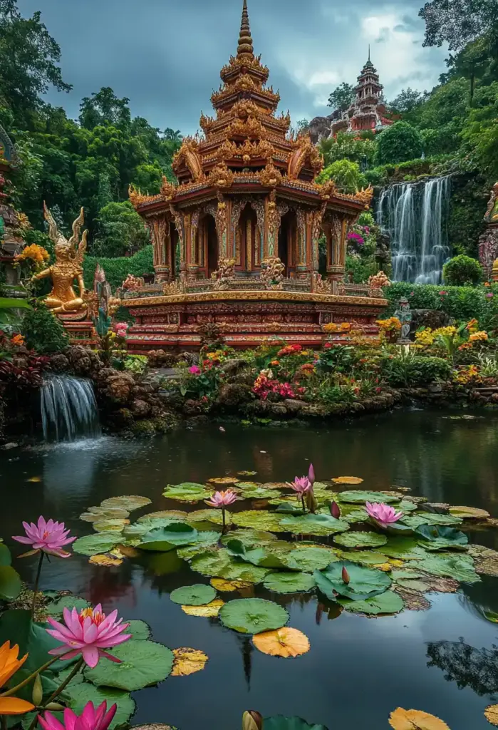 💧 7. Floating Flower Water Features