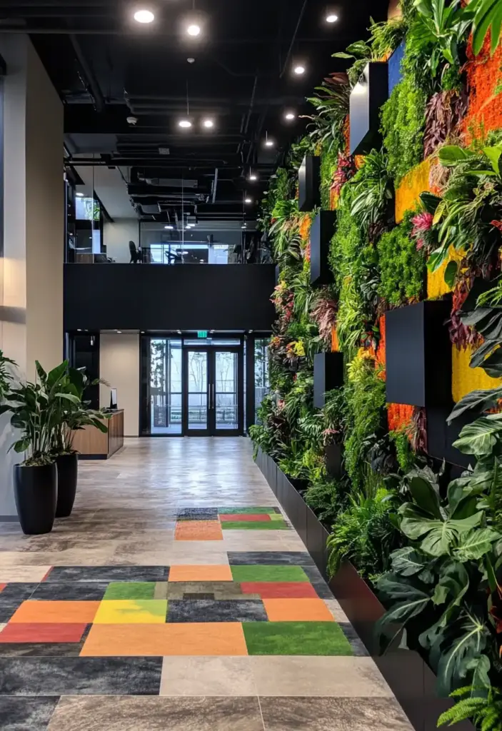 Vertical with a Green Wall