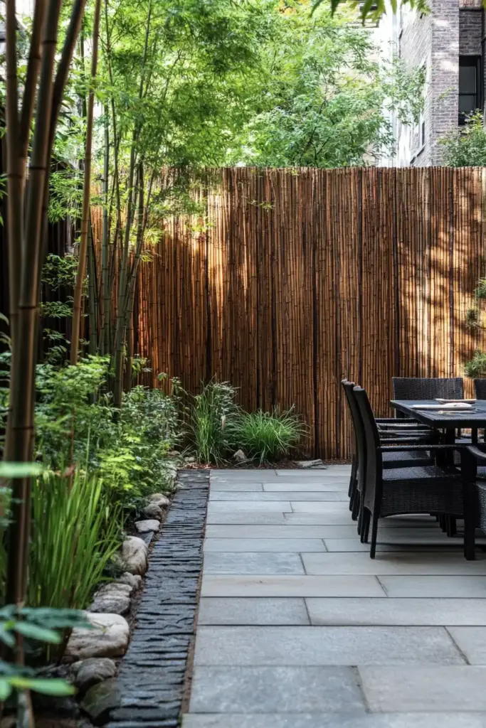 7. Use Reed or Willow Screens for Rustic Appeal