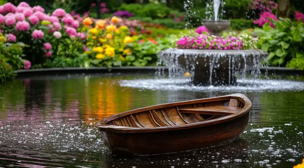 Bird Bath Turned Fairy Lake