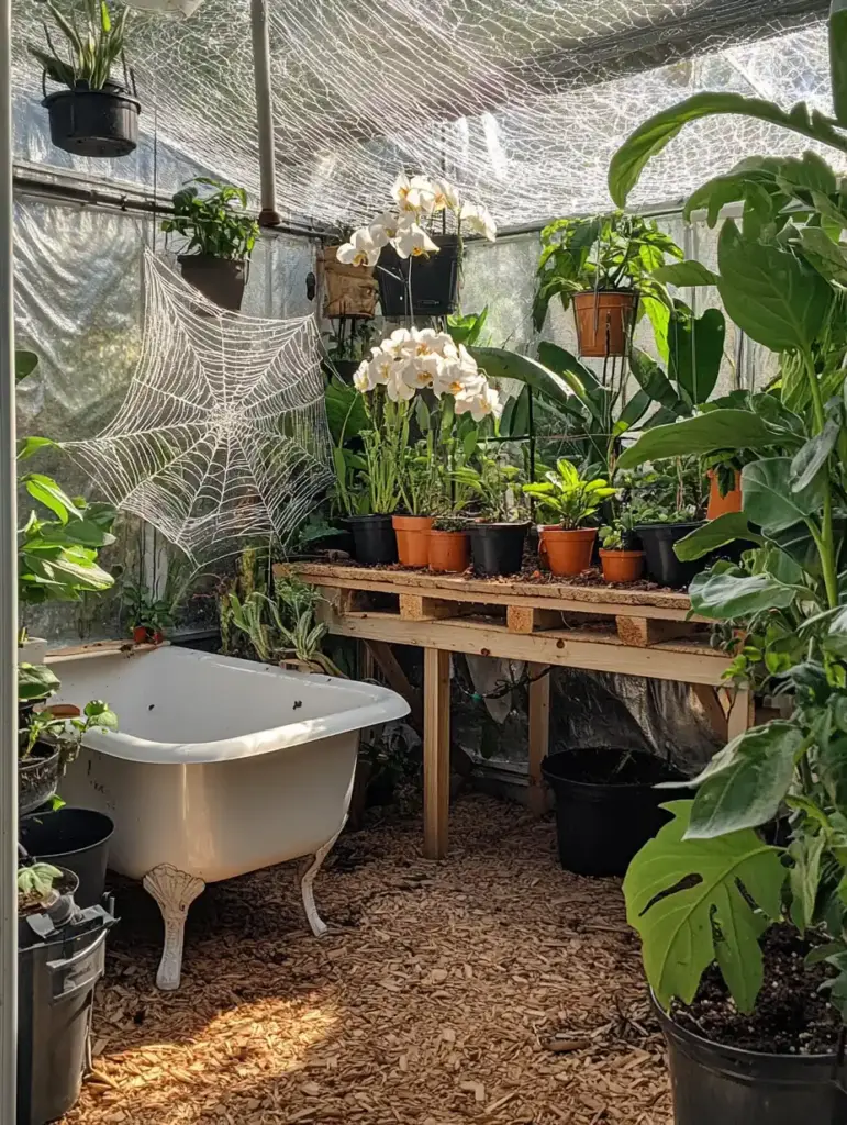 8. Jute Twine Spider Web Trellis