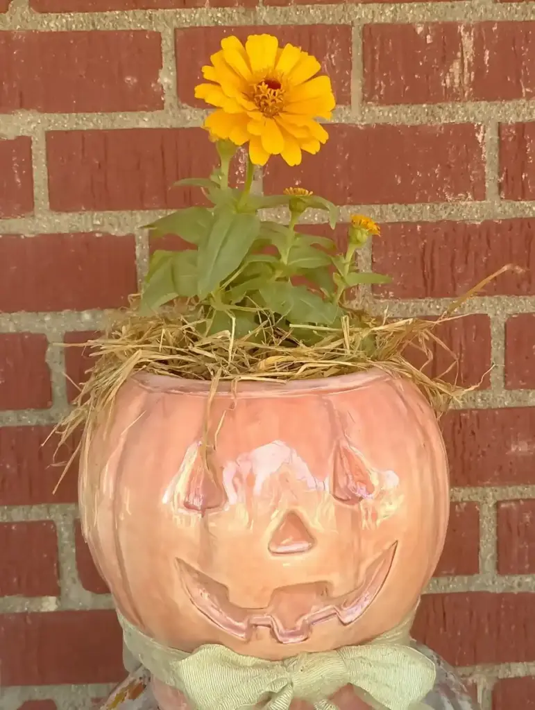 8. Painted Plastic Pumpkins