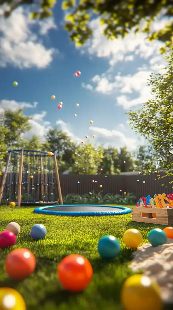 10. Trampoline or Kids’ Play Area