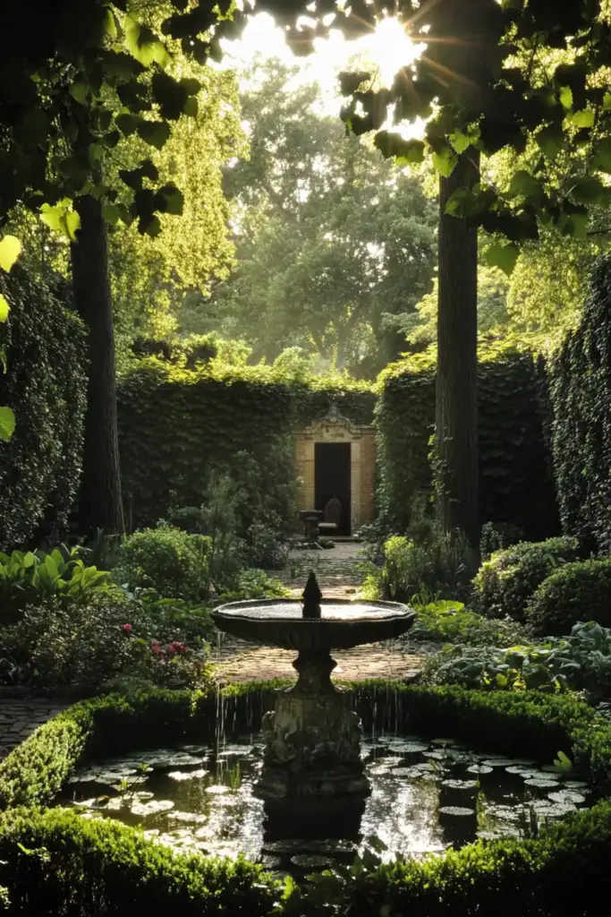5. Water Feature: Pond or Fountain
