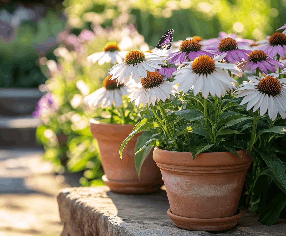 Sunny porch plants