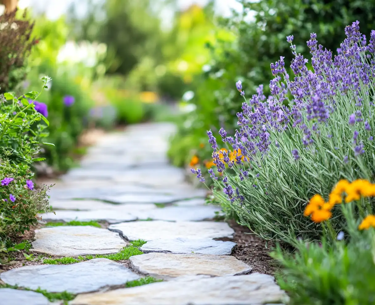 Walkable ground cover for garden paths
