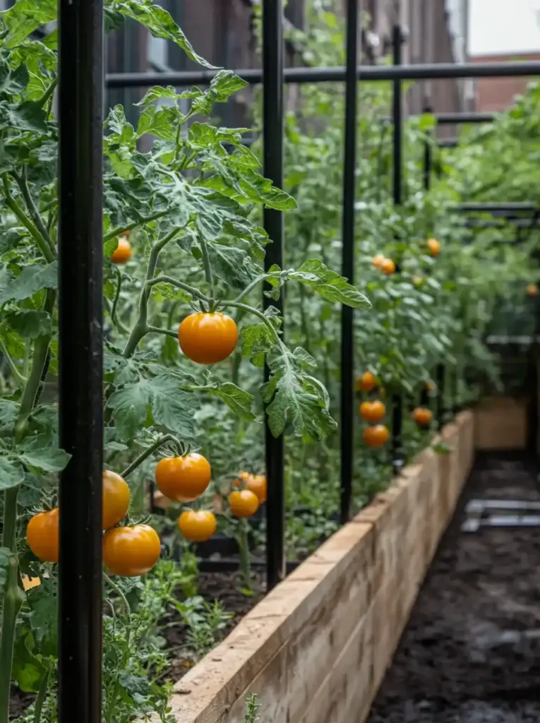 wooden tomato trellis