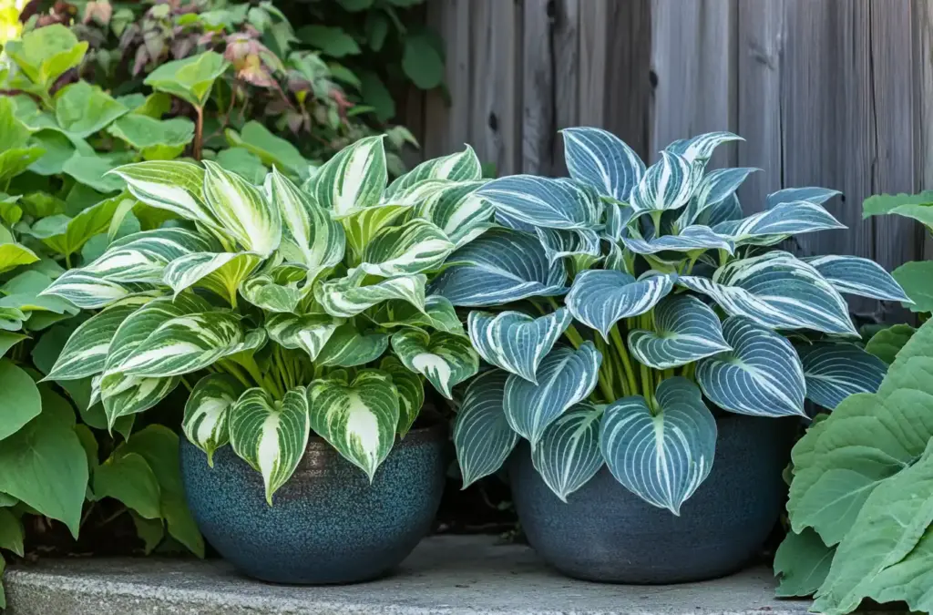 hostas in containers