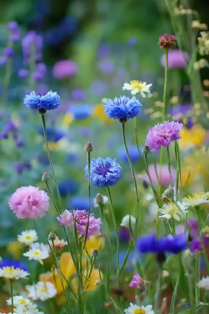 Bachelor’s Button Cottage Garden