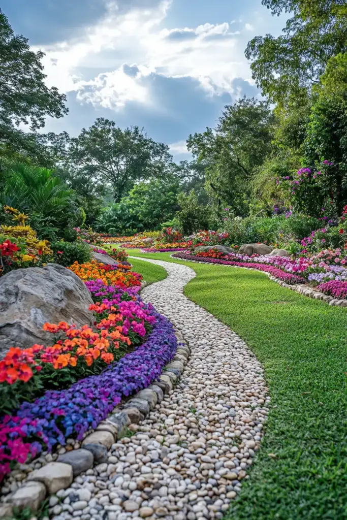  Rock Edging for Flower Beds