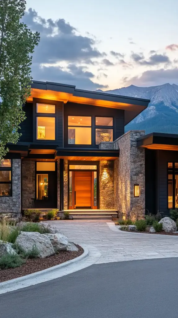 Tree-Lined Driveway Entry Landscaping Ideas