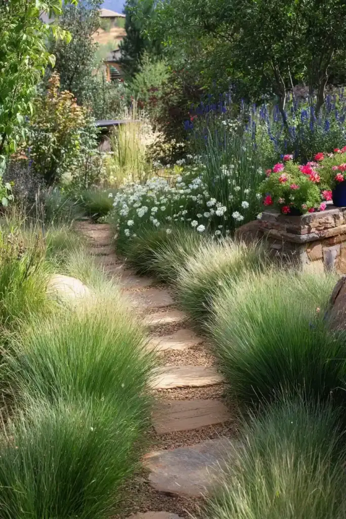 Blue Fescue Grass Edging