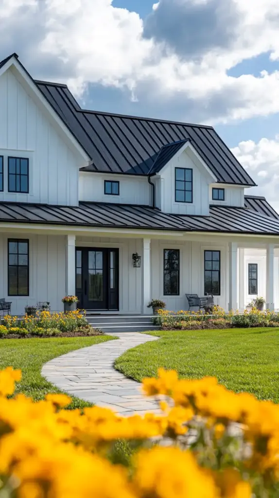 Grass-Centric Driveway Entry Landscaping
