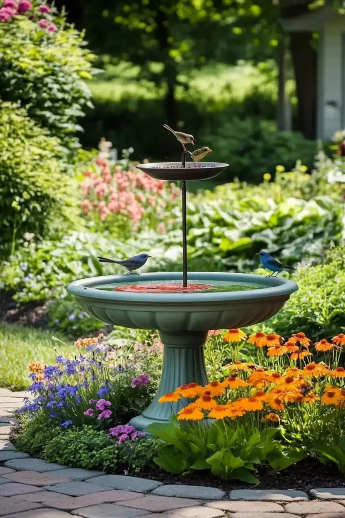 Adding a Birdbath or Bird Feeder to Attract Wildlife