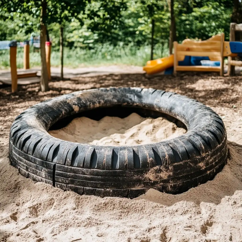 Tire Sandpit for Kids