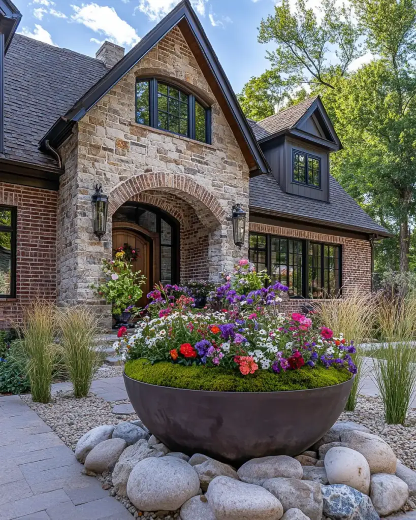 Elegant Porch with Natural Stone Accents