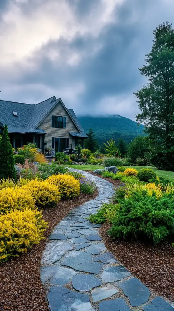Natural Stone Driveways with Floral Love