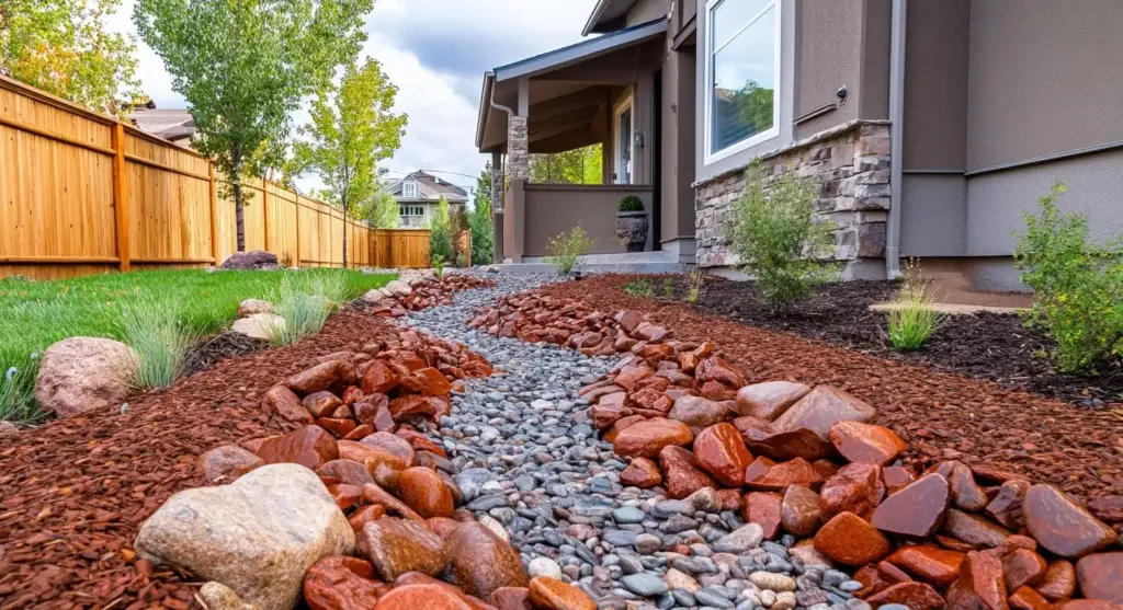 Rustic Pathway with River Rocks