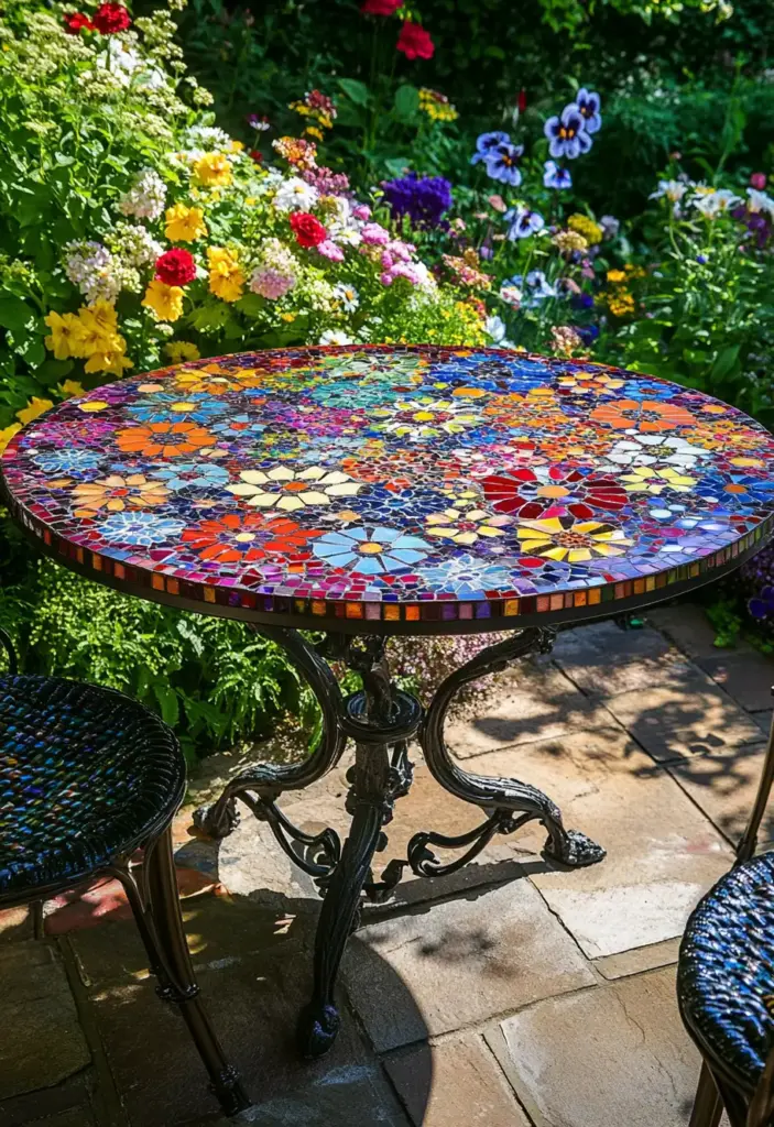 Mosaic Garden Tables