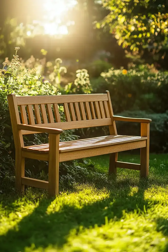 Rustic Wooden Garden Bench