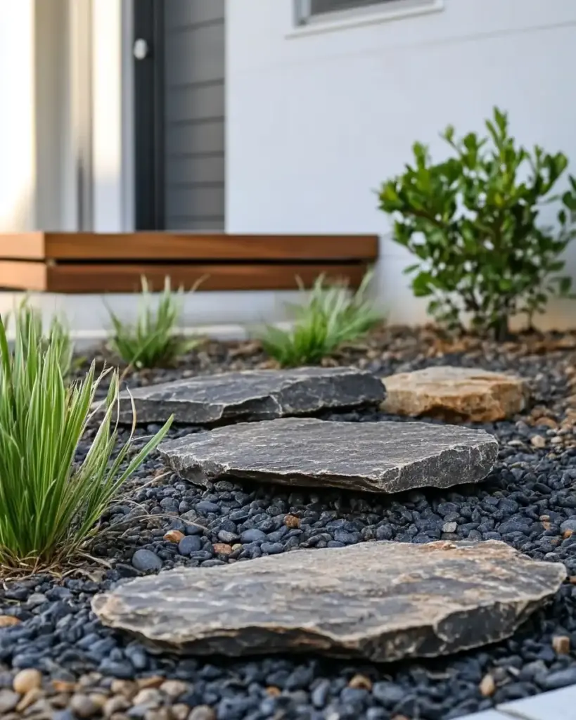 Minimalist Stone Path for Urban Gardens