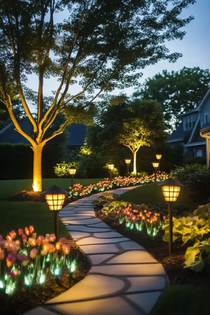 Using Solar-Powered Decorations and Lighting