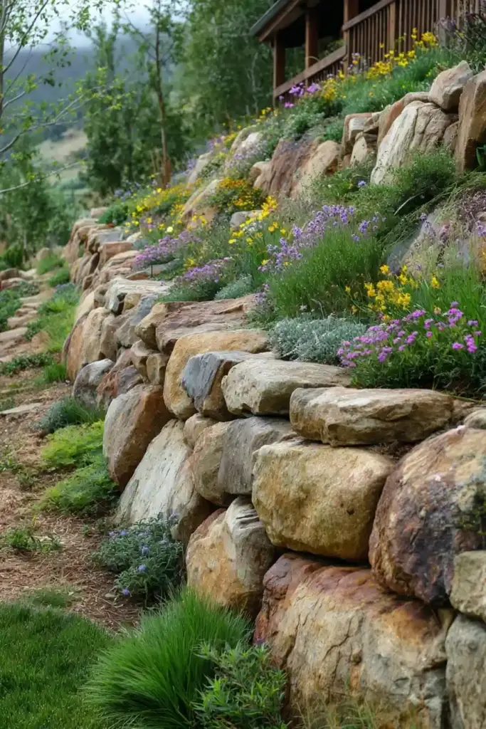 Boulder Retaining Wall