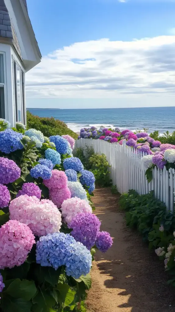 Coastal-Inspired Hydrangea Haven