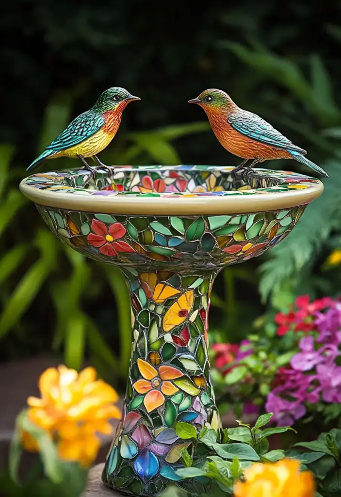 Mosaic Birdbaths