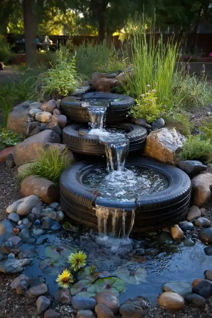 Tire Water Fountain
