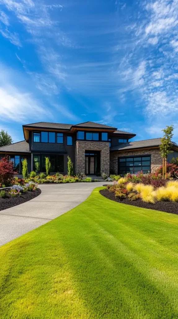Elegant Arbor Driveway Entry Landscaping Ideas