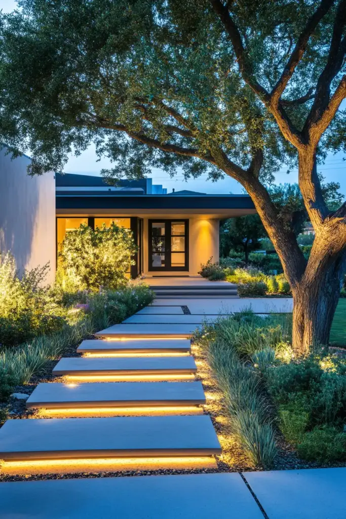 Creative Lighting to Highlight Front Yard Features
