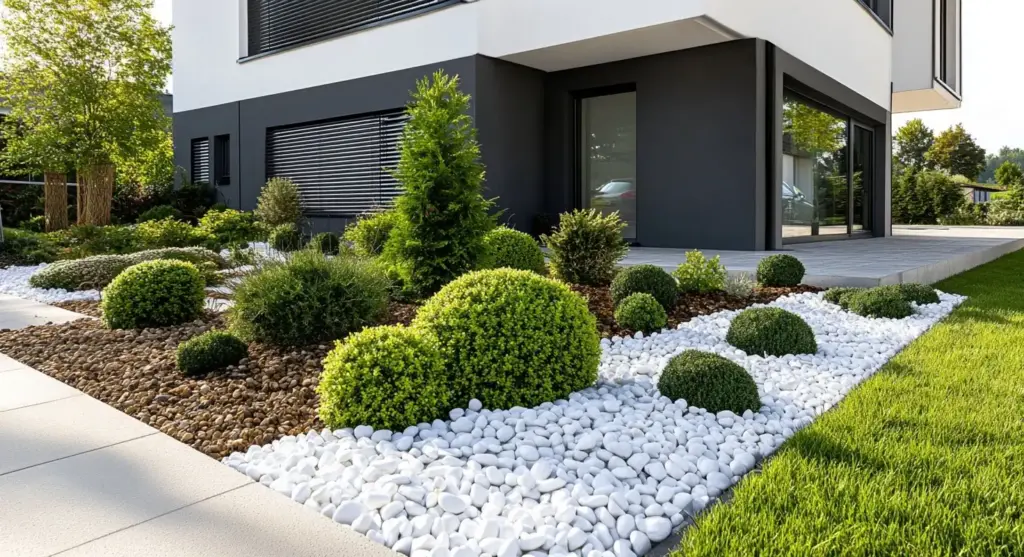 Outdoor Aesthetics with White Marble Chips