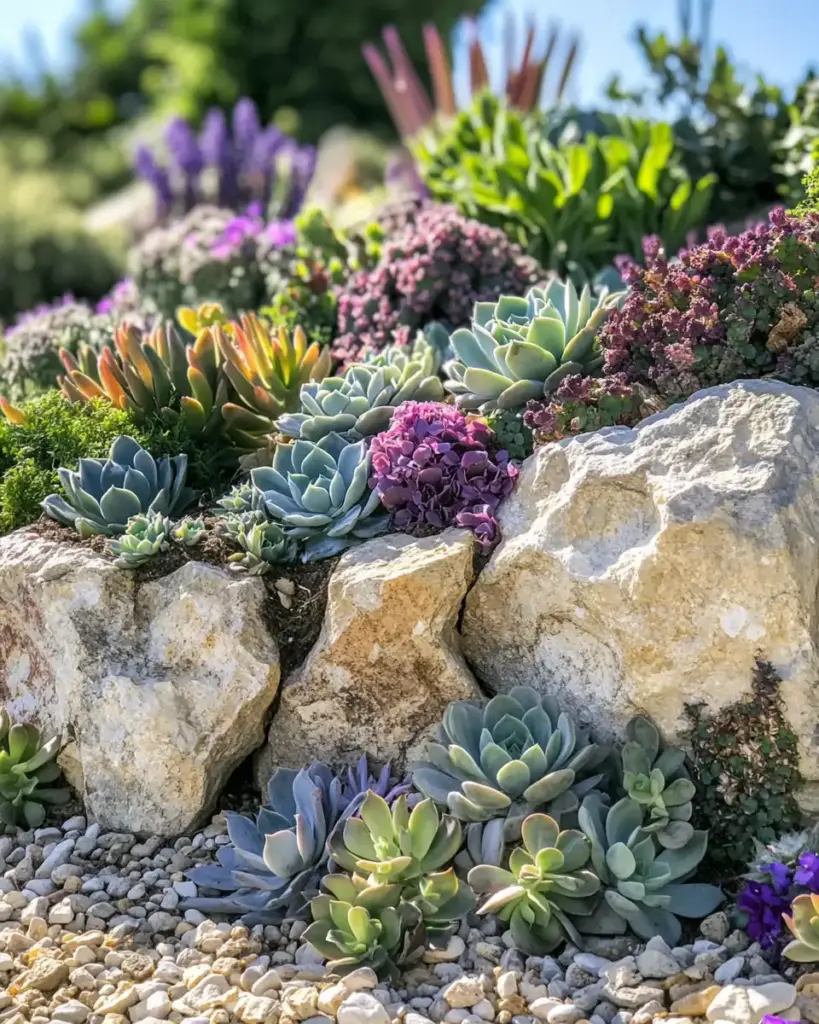 Succulent Rock Garden for Small Spaces