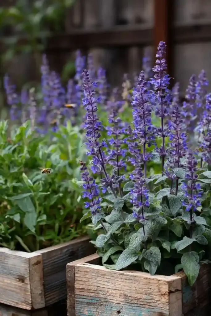  Blue Salvia Herb Garden