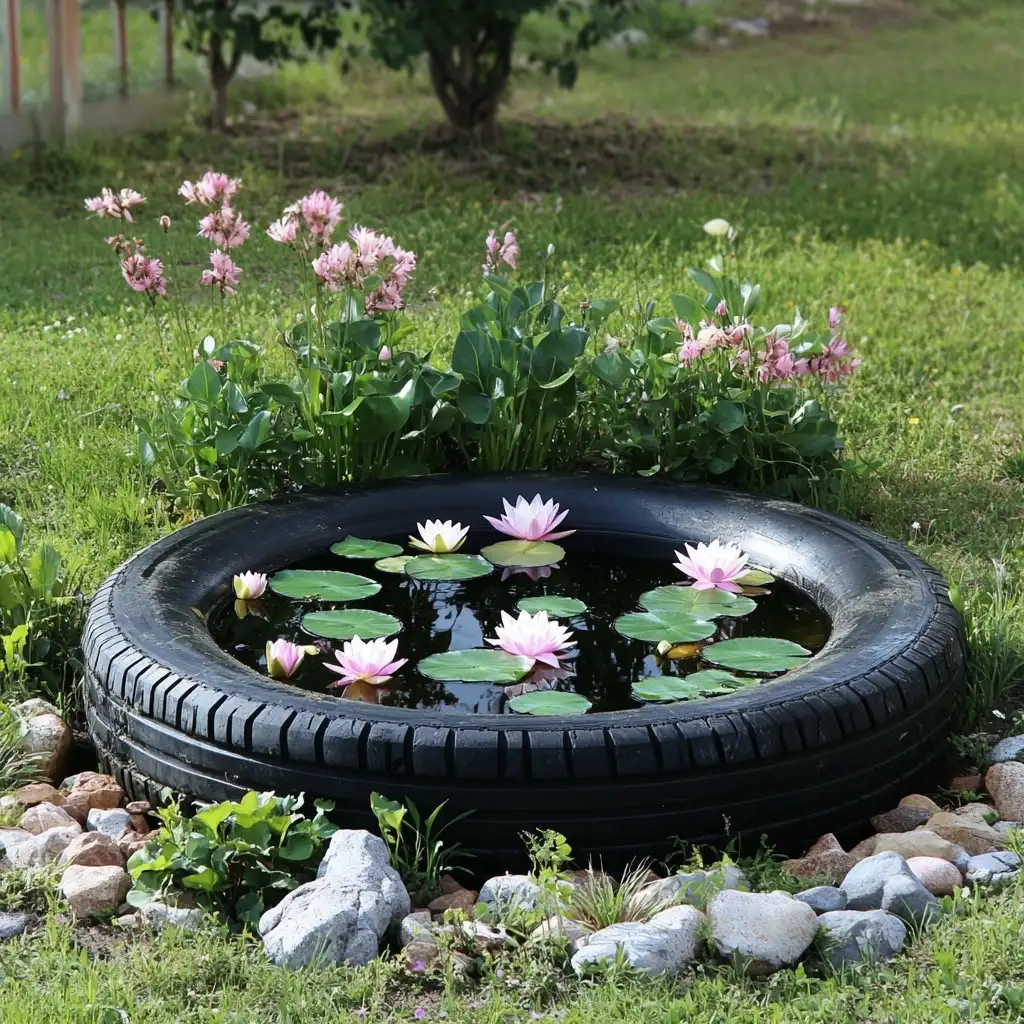 Tire Pond or Mini Water Feature
