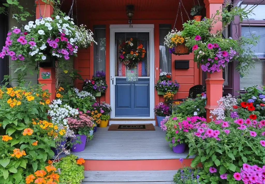 A Vibrant Hanging Flower Bed