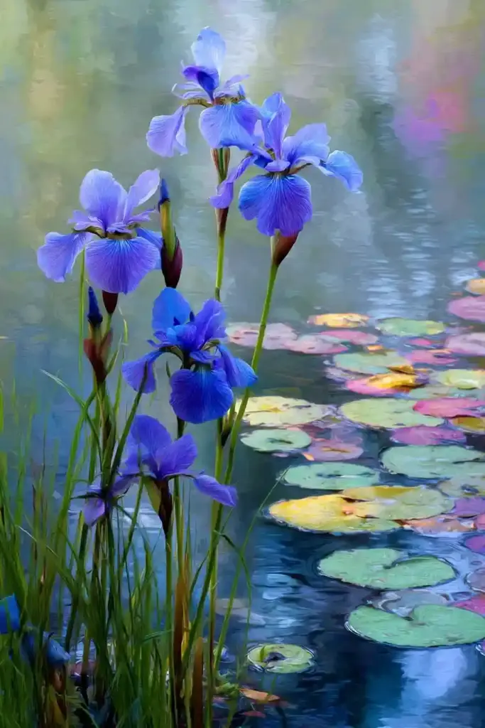 Blue Iris Water Feature